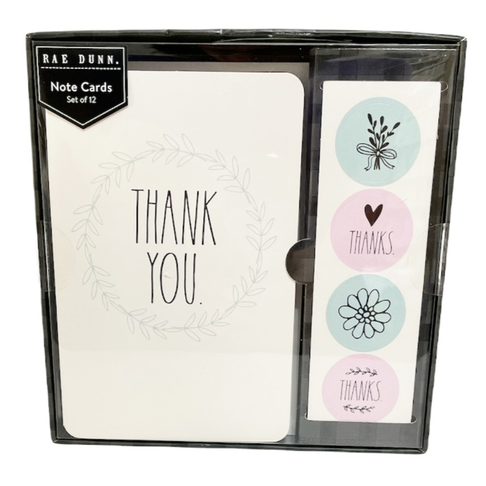 NIB Rae Dunn THANK YOU Note Card Set